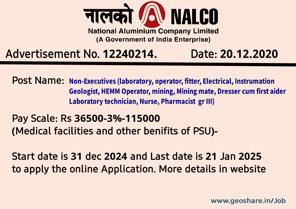 Pharmacist Job at NALCO India