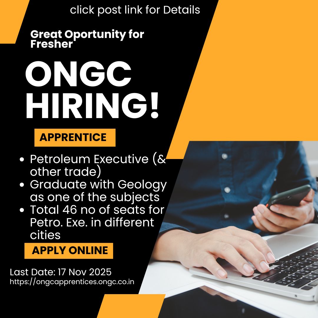 ONGC Invites Apprentice Petroleum Executive (2025)